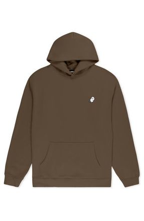 Dalix Ghost Relaxed Midweight Fleece Pullover Hoodie in Walnut at Nordstrom, Size Xx-Large