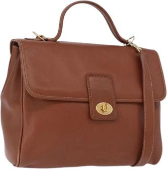 Gucci Pre-owned Handbags, female, Brown, Size: ONE SIZE Pre-owned Vintage Leather Handbag