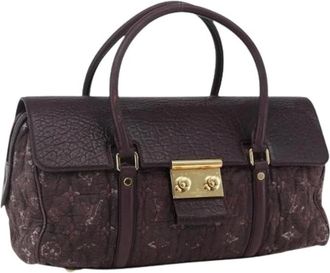 Louis Vuitton Pre-owned Handbags, female, Purple, Size: ONE SIZE Pre-owned Vintage Canvas Handbag