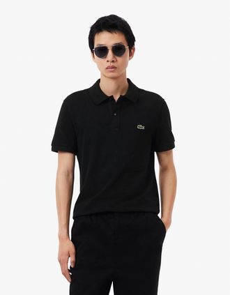 Lacoste Mens Lacoste Mens Original L.12.12 Slim Fit Petit Piqu&eacute; Cotton Polo Shirt - Black 031 - Size: 42
