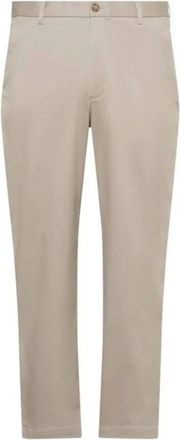 Calvin Klein Tapered Verfijnd Katoen Stretch T - Heren - Chinos - Beige - W31 - Katoen - Broeken