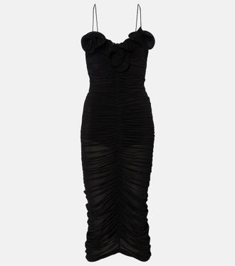 Magda Butrym Ruffled ruched jersey midi dress