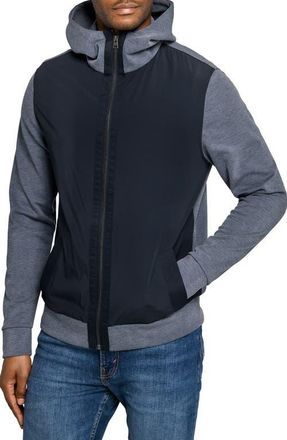 W.R.K Slim Fit Colorblock Zip-Up Hoodie in Navy at Nordstrom, Size X-Large