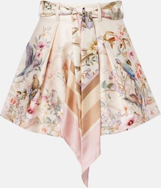 Zimmermann Shorts Rebellion in seta e cotone