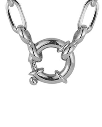 Glaze Jewelry Rhodium Plated Link Necklace