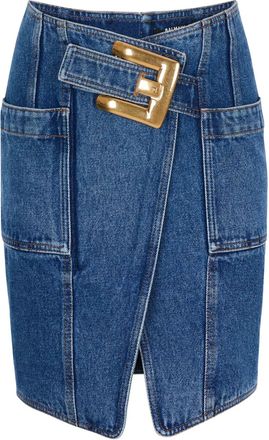 Balmain Minigonna con cintura - Blu