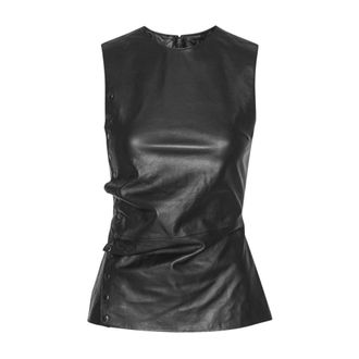 Rotate Rotate Birger Christensen, Dames, Tops, Zwart, Maat: M Leer