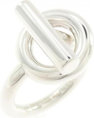 Herm&egrave;s Silver 925 Band Ring (Pre-Owned)