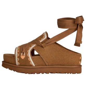 UGG (WMNS) UGG Goldenstar Hi Artistitch Embroidered Strappy Sandals Chestnut Multicolor 1175133-CHMU