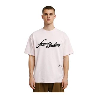 Acne Studios T-Shirts, male, Pink, Size: S T-Shirt