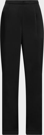 St. John Kate Satin Wide-Leg Pants