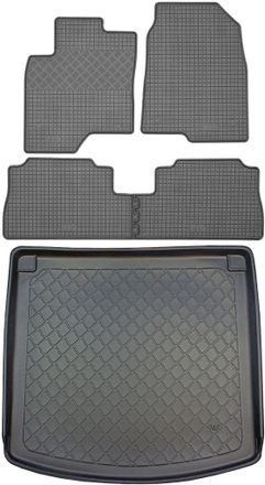 OEM Juego De Alfombrillas De Goma Para Coche Y Alfombrilla Para Maletero Para Opel Antara Suv (5 Puertas) De 2006 A 2017