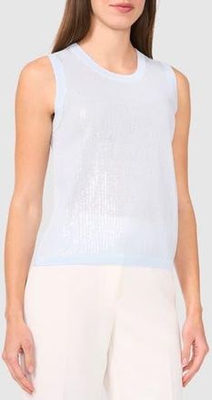 Halogen Sequin Detail Sleeveless Sweater in Ice Water at Nordstrom Rack, Size X-Small