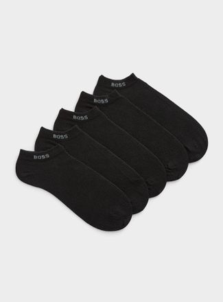 BOSS Mens Comfortable solid ped socks 5-pack