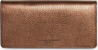 Gianni Chiarini Brieftasche aus genarbtem Metallic-Leder Dollaro