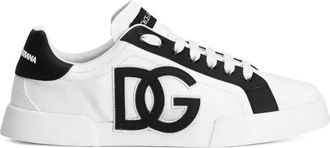 Dolce & Gabbana Portofino Light Strobel Sneakers - Heren - Sneakers - Wit - 40 EU - Katoen - Schoenen