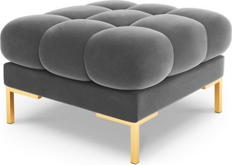 BLOOMINGLOFT Design-Pouf Mamaia Samt - Beine Gold