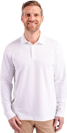 Cutter & Buck Advantage Tri-Blend Pique Mens Long Sleeve Polo
