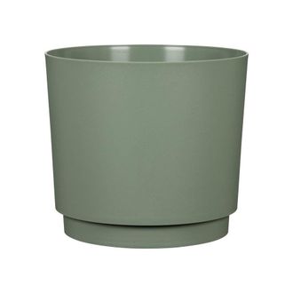 Scheurich Cache-pot Plano - Pl&aacute;stico - Verde Claro - Redondo - &Oslash;25xh22cm - Garden Id