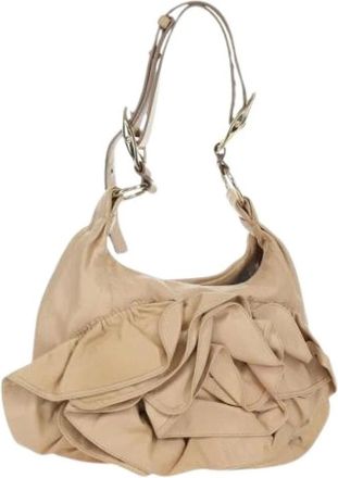 Saint Laurent Pre-owned Shoulder Bags, female, Beige, Size: ONE SIZE Pre-owned Vintage Shoulder Bag