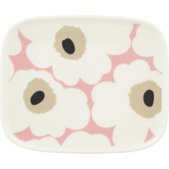 Marimekko Oiva Unikko Plate in White at Nordstrom, Size One Size Oz