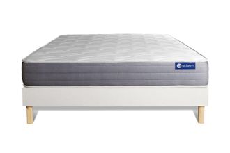 Actisom Actisom - Somier Blanco + Colch&oacute;n Con Muelles Y Viscoel&aacute;stica 135 X 190