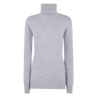 Toteme Jersey de Cuello Alto de Cachemira y Merino de Doble Tejido - Knitwear - Mujer - Gris - L