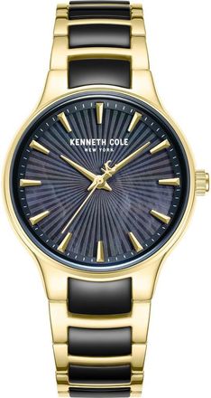 Kenneth Cole Monroe Bracelet Watch, 34mm in Blue/Gold at Nordstrom