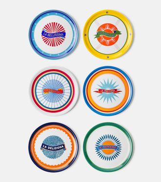 BITOSSI HOME Bel Paese set of 6 porcelain plates