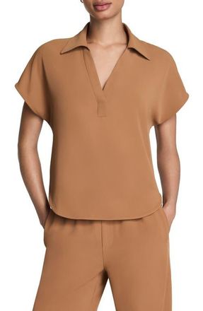 Spanx Oversize Short Sleeve Collared Shirt in Maplewood at Nordstrom, Size X-Small