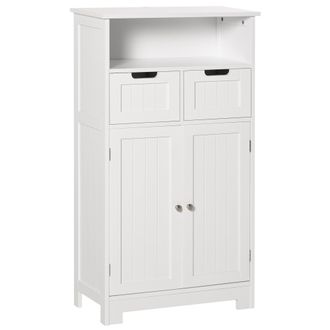 Kleankin Bathroom Storage Cabinet with Adjustable Shelf and Removable Drawers | TJ Hughes