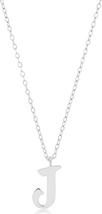 MAX + STONE 10k Solid Yellow or White Gold Dainty Script Initial Extendable Necklace