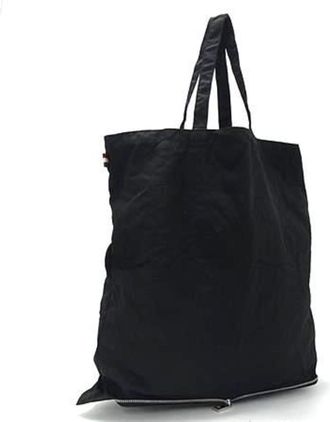 Bally Nylon Leather Eco-Bag Handbag Shoulder Bag Tote Bag (Pre-Owned)