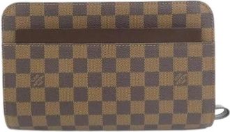 Louis Vuitton Pre-owned Damier Clutch Bag - Dames - Vintage Accessoires - Bruin - ONE Size - Vintage