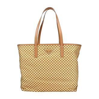 Prada Tessuto Triango Tote Bag - Dames - Tassen - Bruin - Maat: ONE Size