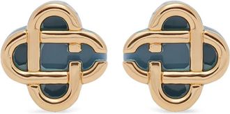 Casablanca Orecchini con placca logo - Oro