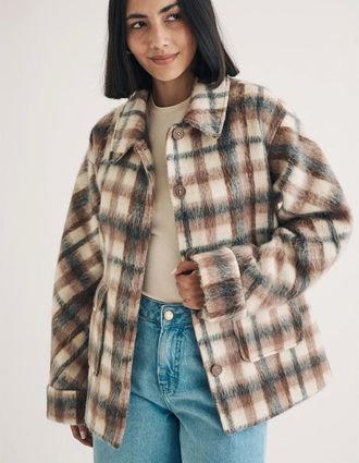 Nobody's Child Womens Pkt Detail Relaxed Fit Long Sleeve Shirt - Brown - Size: 10