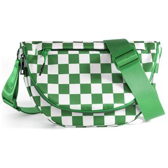 Generic Checkered Crossbody Bags for Women and Girls, Durable Strap Roomy Versatile Mom-Friendly Diaper Bag Bum Handbag with Multiple Pockets (Light Green Che