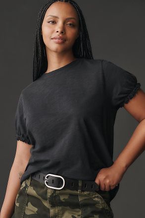 Pilcro Bennie Puff-Sleeve Crew-Neck Tee by Pilcro