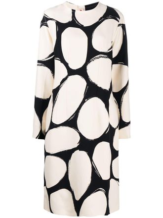 Marni Zijden jurk - Beige