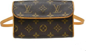 Louis Vuitton Florentine Waist Monogram Canvas Brown Canvas Handbag (Pre-Owned)