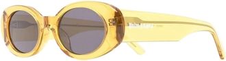 Palm Angels Sonnenbrillen - Spirit Oval Sunglasses - Gr. unisize - in Gelb - für Damen