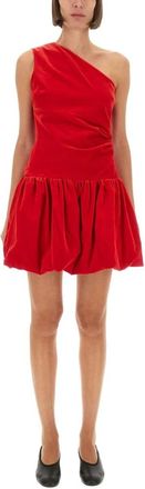 Patou Statement Mini-jurk met Pofmouwen - Dames - Korte kleedjes - Rood - S - Kleedjes