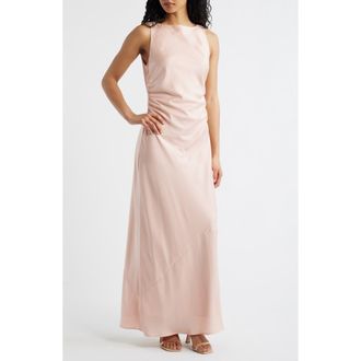 Wayf Isadora Open Cowl Back Cocktail Dress in Blush at Nordstrom, Size X-Small