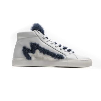 Mr & Mrs Italy Mr&Mrs Italy Witte Leren Dames Sneakers