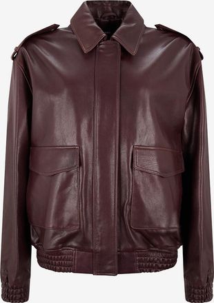 Arma Kurze Lederjacke mit Hemdkragen Astra