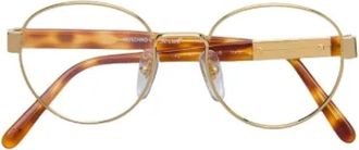 Moschino Pre-owned Metal sunglasses - Dames - Vintage Accessoires - Geel - ONE Size - Vintage