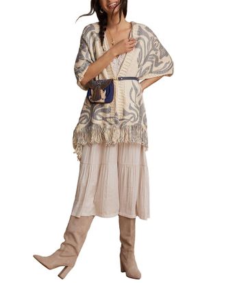 Saachi Saachi Elora Knit Tassel Cashmere & Silk-Blend Kimono
