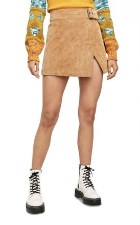 Free People Ari Wrap Skirt In Camel