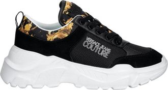 Versace Jeans Couture Sneakers - Heren - Sneakers - Zwart - 43 EU - Leer - Schoenen